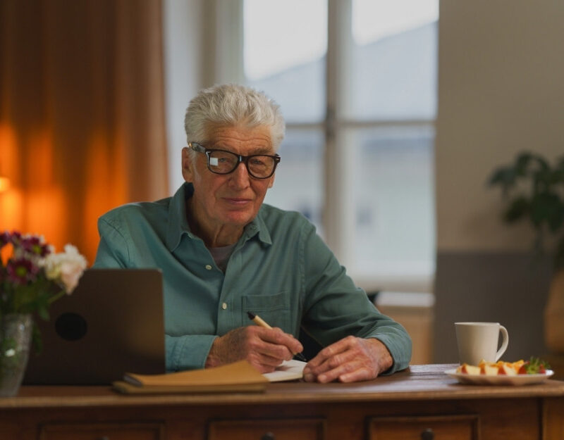 Pensive man thinking about disinheriting a child