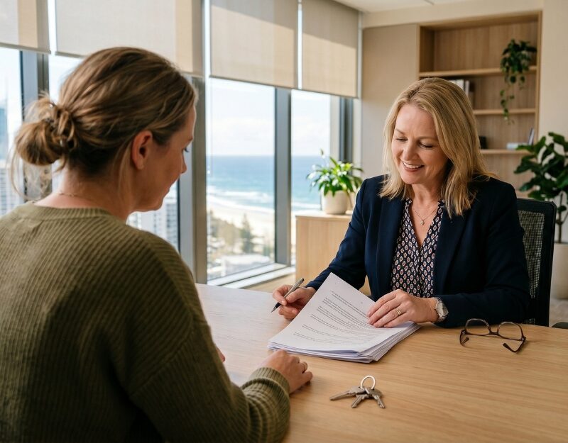 Solicitor explaining a property settlement Queensland to a client under the 2025 family law reforms